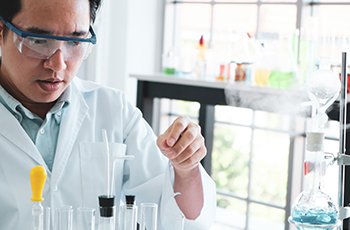 Scientists working in the laboratory